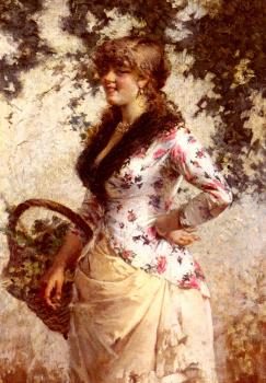 埃吉斯托 蘭斯洛托 A Young Woman In A Vineyard 埃吉斯托 蘭斯洛托 A Young Woman In A Vineyard